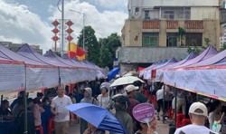 坡头区总工会积极动员待业人员参加高校毕业生专场招聘会